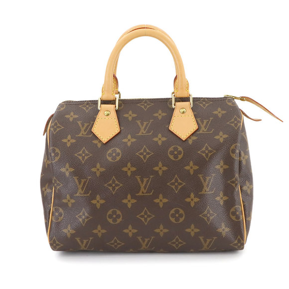 Louis Vuitton Monogram Speedy 25 Handbag, Brown, M41528, Gold Hardware - Picture 1 of 10